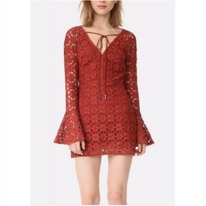 Free People Back to Black Lace Mini Dress